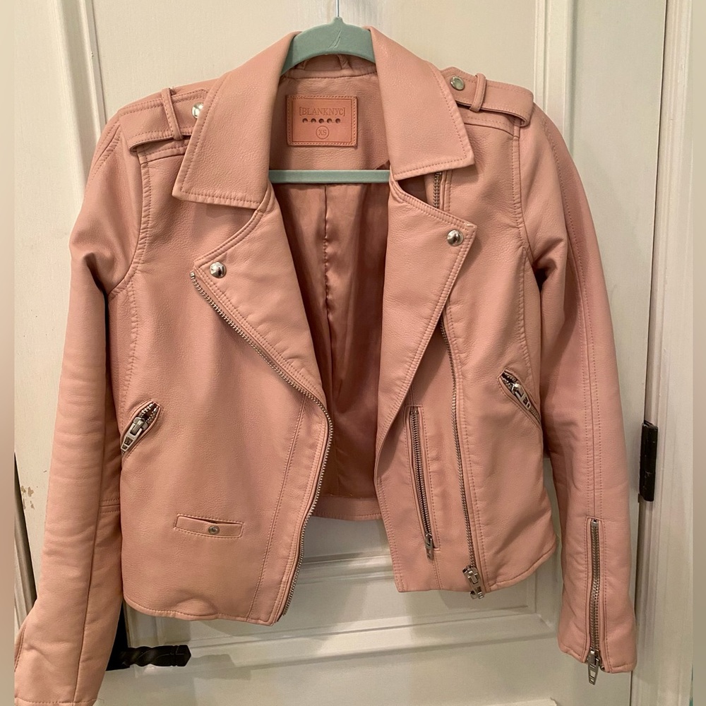 Pink BlankNYC leather jacket
